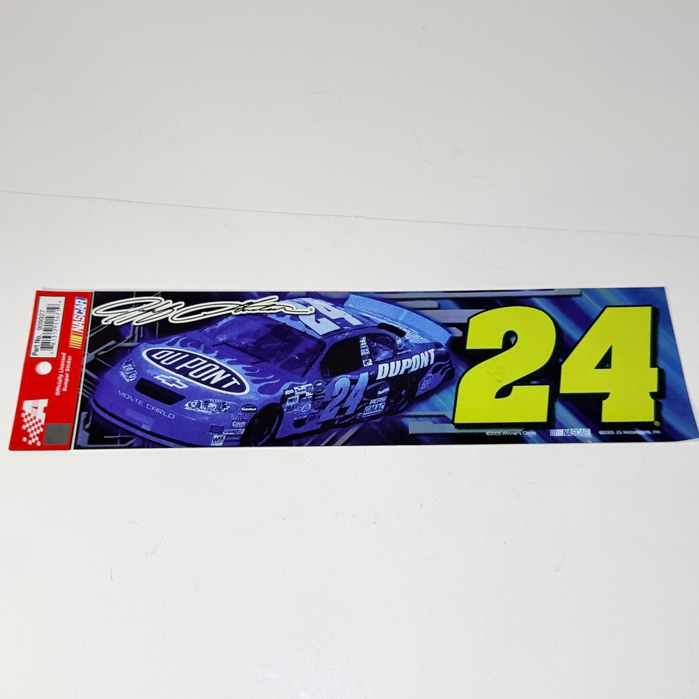 NASCAR Jeff Gordon 24 DuPont Bumper Sticker 2005 Prismatic Decal 909927 NEW